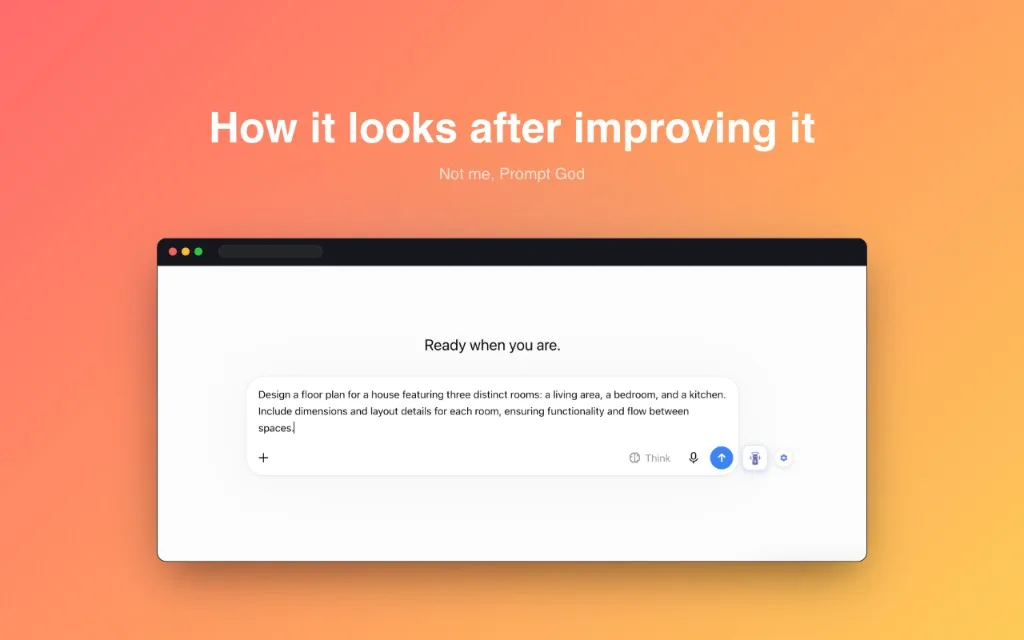 Prompt God mode picker showing Improve, Fix grammar, Research and other rewrite modes